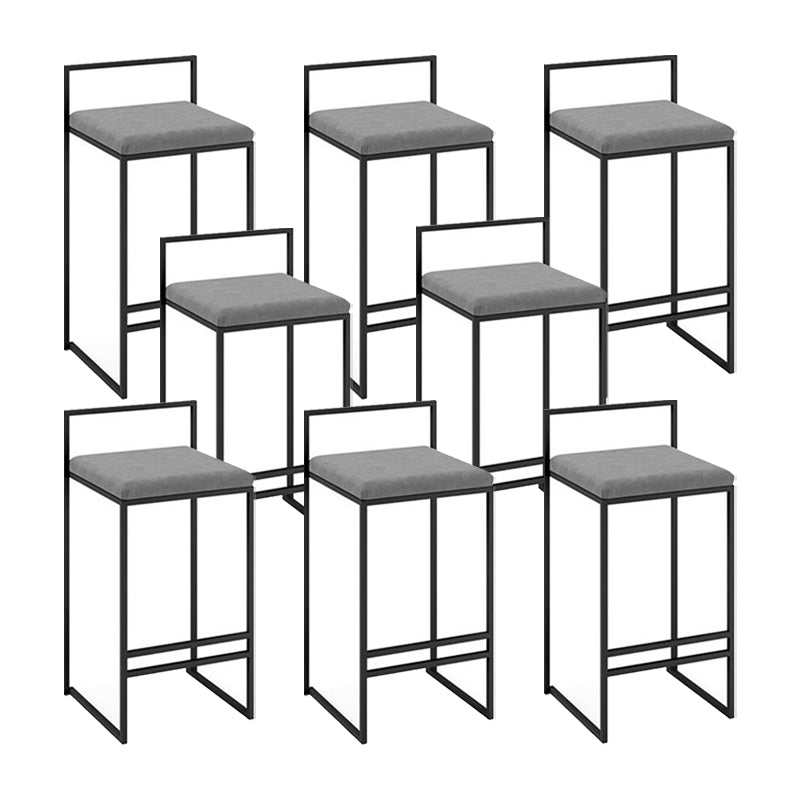 Bas du comptoir rembourré à dos basse tabouret de bar industriel sans repose-pied avec repose-pied