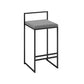 Bas du comptoir rembourré à dos basse tabouret de bar industriel sans repose-pied avec repose-pied
