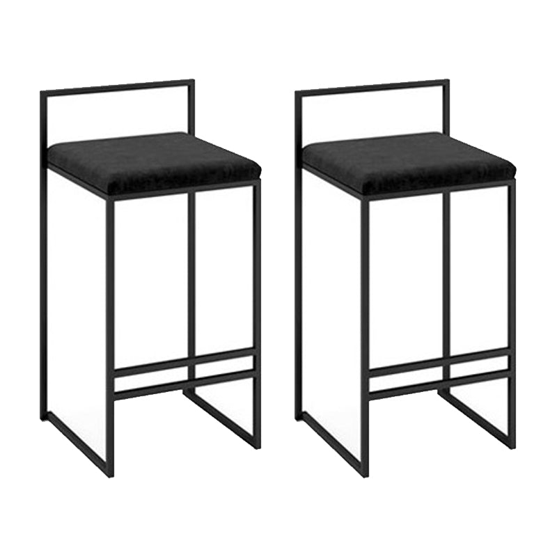 Bas du comptoir rembourré à dos basse tabouret de bar industriel sans repose-pied avec repose-pied