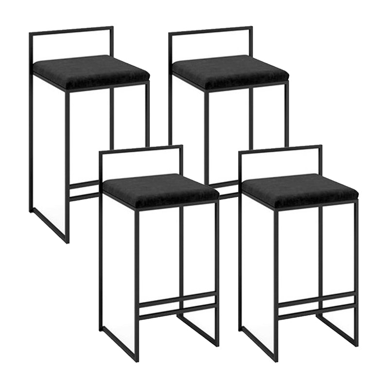 Bas du comptoir rembourré à dos basse tabouret de bar industriel sans repose-pied avec repose-pied