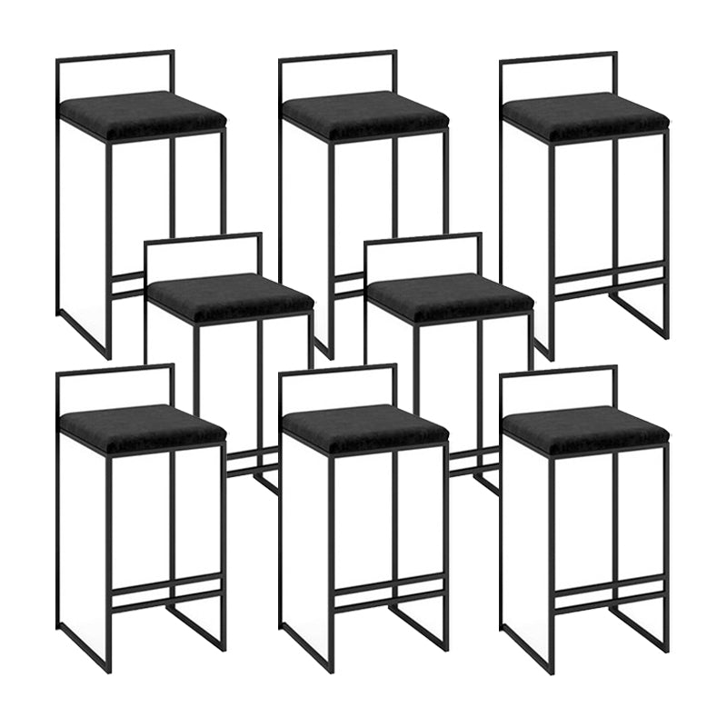 Bas du comptoir rembourré à dos basse tabouret de bar industriel sans repose-pied avec repose-pied