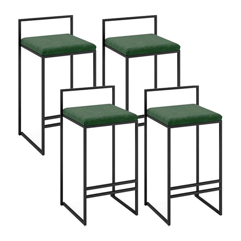 Bas du comptoir rembourré à dos basse tabouret de bar industriel sans repose-pied avec repose-pied