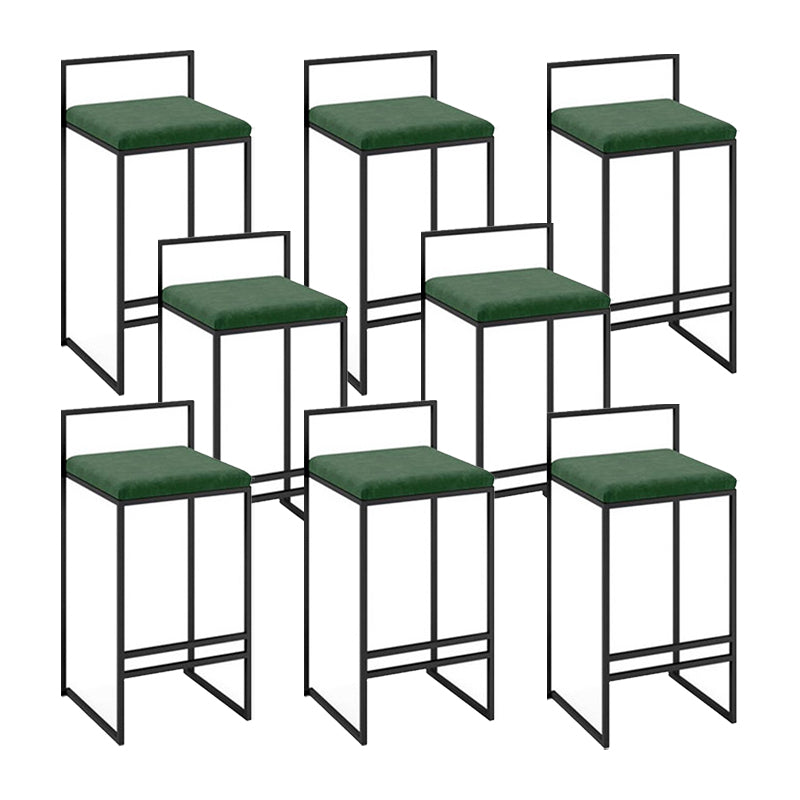 Bas du comptoir rembourré à dos basse tabouret de bar industriel sans repose-pied avec repose-pied