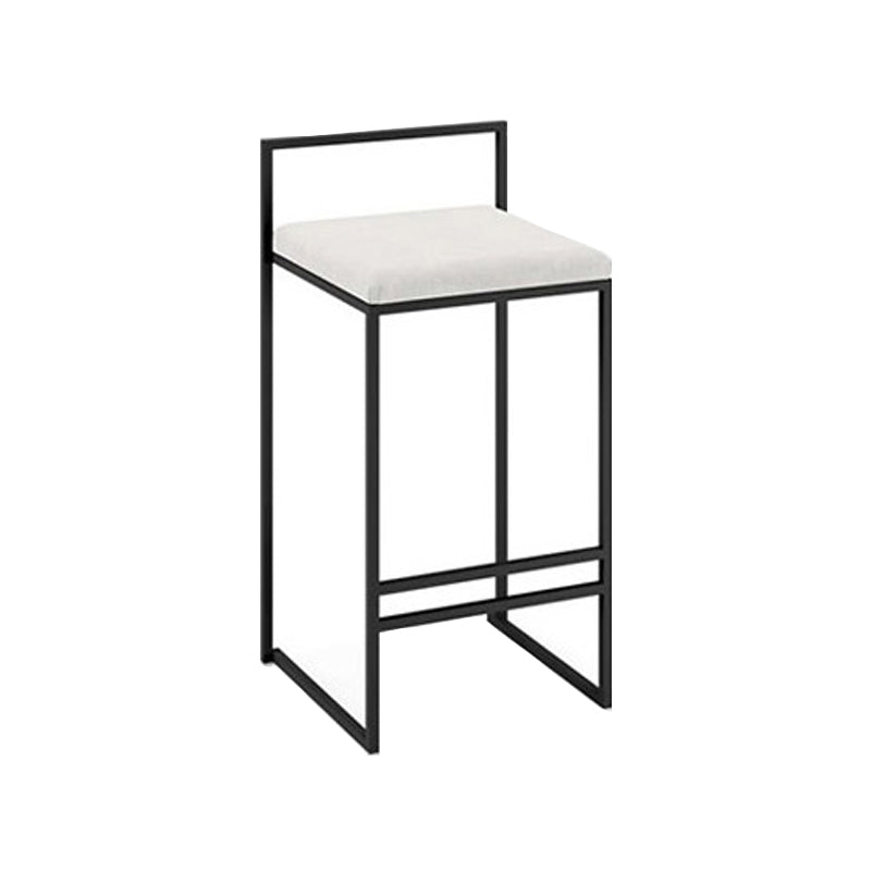 Bas du comptoir rembourré à dos basse tabouret de bar industriel sans repose-pied avec repose-pied