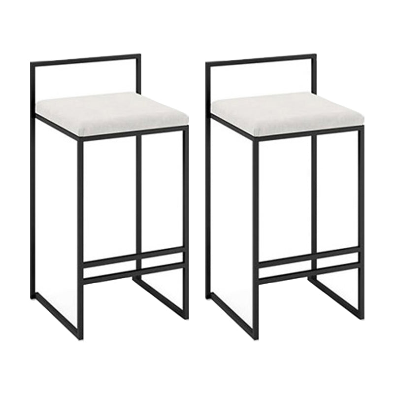 Bas du comptoir rembourré à dos basse tabouret de bar industriel sans repose-pied avec repose-pied