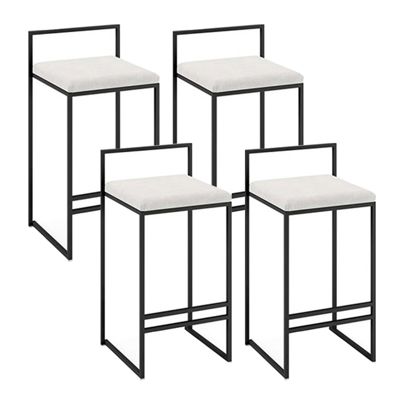 Bas du comptoir rembourré à dos basse tabouret de bar industriel sans repose-pied avec repose-pied