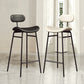 Industrial Armless Bar Stool Faux Leather Bar Chair with Metal Footrest Clearhalo 'Bar Furniture' 'Bar Stools' 'bar_stools' 'furn' 'furn_bar_stools' 'Furniture' 'Kitchen & Dining Furniture' 5882838