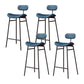 Industrial Armless Bar Stool Faux Leather Bar Chair with Metal Footrest Blue 4 Piece Set Clearhalo 'Bar Furniture' 'Bar Stools' 'bar_stools' 'furn' 'furn_bar_stools' 'Furniture' 'Kitchen & Dining Furniture' 5882848