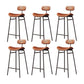 Industrial Armless Bar Stool Faux Leather Bar Chair with Metal Footrest Brown 6 Piece Set Clearhalo 'Bar Furniture' 'Bar Stools' 'bar_stools' 'furn' 'furn_bar_stools' 'Furniture' 'Kitchen & Dining Furniture' 5882855