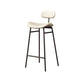 Industrial Armless Bar Stool Faux Leather Bar Chair with Metal Footrest White 1 Piece Clearhalo 'Bar Furniture' 'Bar Stools' 'bar_stools' 'furn' 'furn_bar_stools' 'Furniture' 'Kitchen & Dining Furniture' 5882857