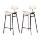 Industrial Armless Bar Stool Faux Leather Bar Chair with Metal Footrest White 2 Piece Set Clearhalo 'Bar Furniture' 'Bar Stools' 'bar_stools' 'furn' 'furn_bar_stools' 'Furniture' 'Kitchen & Dining Furniture' 5882858