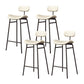 Industrial Armless Bar Stool Faux Leather Bar Chair with Metal Footrest White 4 Piece Set Clearhalo 'Bar Furniture' 'Bar Stools' 'bar_stools' 'furn' 'furn_bar_stools' 'Furniture' 'Kitchen & Dining Furniture' 5882859