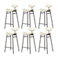 Industrial Armless Bar Stool Faux Leather Bar Chair with Metal Footrest White 6 Piece Set Clearhalo 'Bar Furniture' 'Bar Stools' 'bar_stools' 'furn' 'furn_bar_stools' 'Furniture' 'Kitchen & Dining Furniture' 5882860