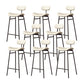 Industrial Armless Bar Stool Faux Leather Bar Chair with Metal Footrest White 8 Piece Set Clearhalo 'Bar Furniture' 'Bar Stools' 'bar_stools' 'furn' 'furn_bar_stools' 'Furniture' 'Kitchen & Dining Furniture' 5882861