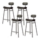 Industrial Armless Bar Stool Faux Leather Bar Chair with Metal Footrest Black 4 Piece Set Clearhalo 'Bar Furniture' 'Bar Stools' 'bar_stools' 'furn' 'furn_bar_stools' 'Furniture' 'Kitchen & Dining Furniture' 5882864