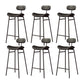 Industrial Armless Bar Stool Faux Leather Bar Chair with Metal Footrest Black 6 Piece Set Clearhalo 'Bar Furniture' 'Bar Stools' 'bar_stools' 'furn' 'furn_bar_stools' 'Furniture' 'Kitchen & Dining Furniture' 5882865