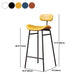 Industrial Armless Bar Stool Faux Leather Bar Chair with Metal Footrest Clearhalo 'Bar Furniture' 'Bar Stools' 'bar_stools' 'furn' 'furn_bar_stools' 'Furniture' 'Kitchen & Dining Furniture' 5882868