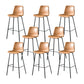 Modern Matte Finish PU Leather Barstool Low Back Restaurant Stool Tan 8 Piece Set Bar Stool(30"H) Clearhalo 'Bar Furniture' 'Bar Stools' 'bar_stools' 'furn' 'furn_bar_stools' 'Furniture' 'Kitchen & Dining Furniture' 5882883