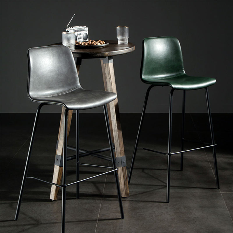 Modern Matte Finish PU Leather Barstool Low Back Restaurant Stool Clearhalo 'Bar Furniture' 'Bar Stools' 'bar_stools' 'furn' 'furn_bar_stools' 'Furniture' 'Kitchen & Dining Furniture' 5882885