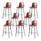 Modern Matte Finish PU Leather Barstool Low Back Restaurant Stool Burgundy 8 Piece Set Bar Stool(30"H) Clearhalo 'Bar Furniture' 'Bar Stools' 'bar_stools' 'furn' 'furn_bar_stools' 'Furniture' 'Kitchen & Dining Furniture' 5882897