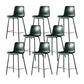 Modern Matte Finish PU Leather Barstool Low Back Restaurant Stool Blackish Green 8 Piece Set Counter Stool(26"H) Clearhalo 'Bar Furniture' 'Bar Stools' 'bar_stools' 'furn' 'furn_bar_stools' 'Furniture' 'Kitchen & Dining Furniture' 5882902
