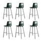 Modern Matte Finish PU Leather Barstool Low Back Restaurant Stool Blackish Green 6 Piece Set Bar Stool(30"H) Clearhalo 'Bar Furniture' 'Bar Stools' 'bar_stools' 'furn' 'furn_bar_stools' 'Furniture' 'Kitchen & Dining Furniture' 5882906