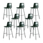 Modern Matte Finish PU Leather Barstool Low Back Restaurant Stool Blackish Green 8 Piece Set Bar Stool(30"H) Clearhalo 'Bar Furniture' 'Bar Stools' 'bar_stools' 'furn' 'furn_bar_stools' 'Furniture' 'Kitchen & Dining Furniture' 5882907