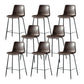 Modern Matte Finish PU Leather Barstool Low Back Restaurant Stool Coffee 8 Piece Set Counter Stool(26"H) Clearhalo 'Bar Furniture' 'Bar Stools' 'bar_stools' 'furn' 'furn_bar_stools' 'Furniture' 'Kitchen & Dining Furniture' 5882912