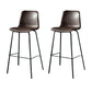 Modern Matte Finish PU Leather Barstool Low Back Restaurant Stool Coffee 2 Piece Set Bar Stool(30"H) Clearhalo 'Bar Furniture' 'Bar Stools' 'bar_stools' 'furn' 'furn_bar_stools' 'Furniture' 'Kitchen & Dining Furniture' 5882914