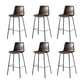 Modern Matte Finish PU Leather Barstool Low Back Restaurant Stool Coffee 6 Piece Set Bar Stool(30"H) Clearhalo 'Bar Furniture' 'Bar Stools' 'bar_stools' 'furn' 'furn_bar_stools' 'Furniture' 'Kitchen & Dining Furniture' 5882916