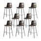 Modern Matte Finish PU Leather Barstool Low Back Restaurant Stool Coffee 8 Piece Set Bar Stool(30"H) Clearhalo 'Bar Furniture' 'Bar Stools' 'bar_stools' 'furn' 'furn_bar_stools' 'Furniture' 'Kitchen & Dining Furniture' 5882917