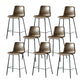 Modern Matte Finish PU Leather Barstool Low Back Restaurant Stool Brown 8 Piece Set Counter Stool(26"H) Clearhalo 'Bar Furniture' 'Bar Stools' 'bar_stools' 'furn' 'furn_bar_stools' 'Furniture' 'Kitchen & Dining Furniture' 5882922