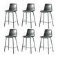 Modern Matte Finish PU Leather Barstool Low Back Restaurant Stool Grey 6 Piece Set Counter Stool(26"H) Clearhalo 'Bar Furniture' 'Bar Stools' 'bar_stools' 'furn' 'furn_bar_stools' 'Furniture' 'Kitchen & Dining Furniture' 5882931