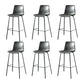 Modern Matte Finish PU Leather Barstool Low Back Restaurant Stool Grey 6 Piece Set Bar Stool(30"H) Clearhalo 'Bar Furniture' 'Bar Stools' 'bar_stools' 'furn' 'furn_bar_stools' 'Furniture' 'Kitchen & Dining Furniture' 5882936