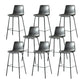 Modern Matte Finish PU Leather Barstool Low Back Restaurant Stool Grey 8 Piece Set Bar Stool(30"H) Clearhalo 'Bar Furniture' 'Bar Stools' 'bar_stools' 'furn' 'furn_bar_stools' 'Furniture' 'Kitchen & Dining Furniture' 5882937