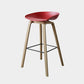 Sgabello da bar senza bracciole moderno con banco in legno in legno con poggiapiedi