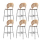 Industrial Full Back Counter Stool Armless Stackable Bar Chair with Metal Legs Wood 6 Piece Set Clearhalo 'Bar Furniture' 'Bar Stools' 'bar_stools' 'furn' 'furn_bar_stools' 'Furniture' 'Kitchen & Dining Furniture' 5883133