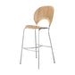 Industrial Full Back Counter Stool Armless Stackable Bar Chair with Metal Legs