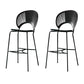 Industrial Full Back Counter Stool Armless Stackable Bar Chair with Metal Legs