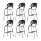 Industrial Full Back Counter Stool Armless Stackable Bar Chair with Metal Legs Black 6 Piece Set Clearhalo 'Bar Furniture' 'Bar Stools' 'bar_stools' 'furn' 'furn_bar_stools' 'Furniture' 'Kitchen & Dining Furniture' 5883162