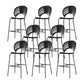 Industrial Full Back Counter Stool Armless Stackable Bar Chair with Metal Legs