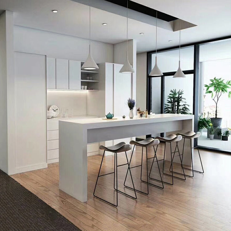 Industrial Armless Bucket Counter Stool Faux Leather Bar Chair with Metal Legs