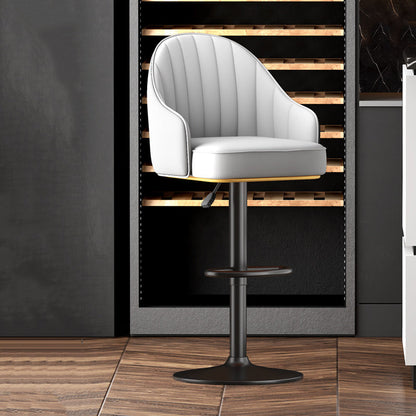 Casa sgabello in pelle girevole a casa regolabile sgabello in pelle contemporanea