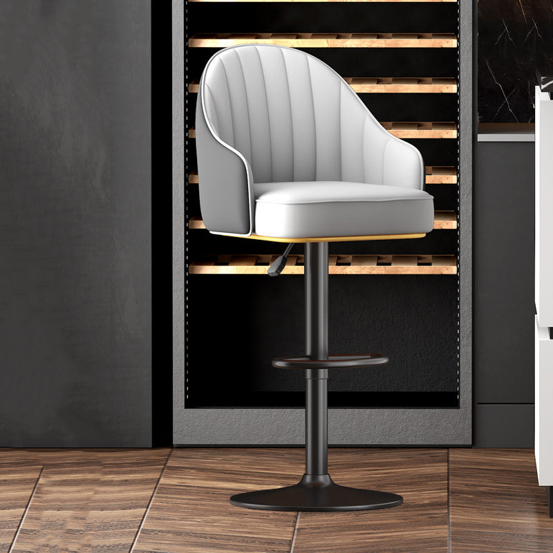 Casa sgabello in pelle girevole a casa regolabile sgabello in pelle contemporanea
