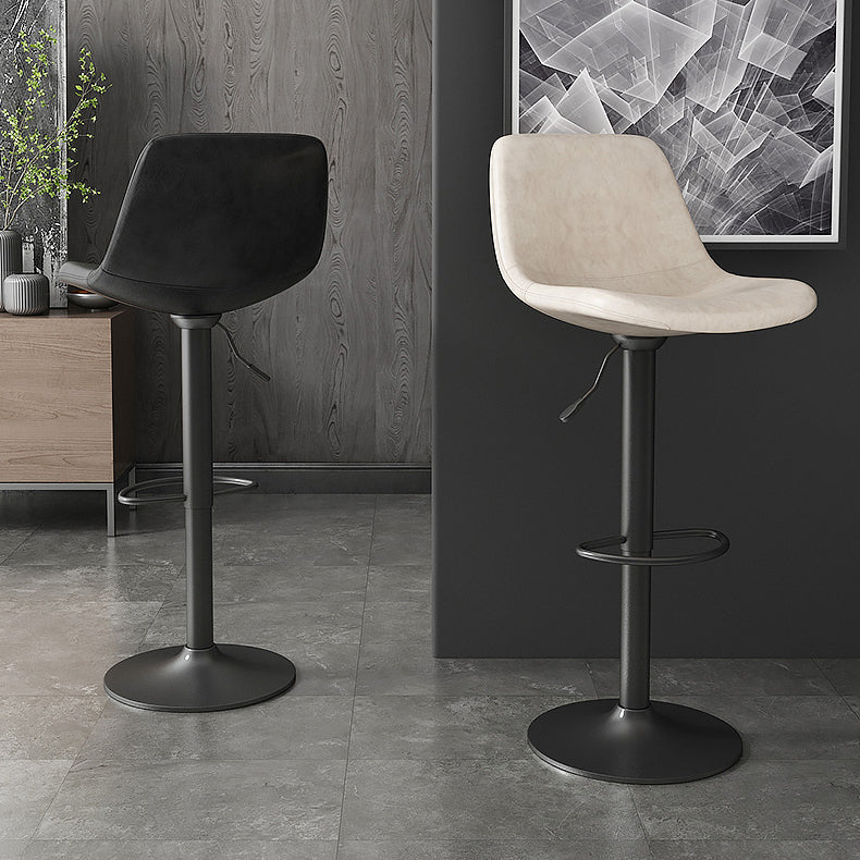 Home Footrest Adjustable Height Stool Contemporary Leather Barstool Clearhalo 'Bar Furniture' 'Bar Stools' 'bar_stools' 'furn' 'furn_bar_stools' 'Furniture' 'Kitchen & Dining Furniture' 5883243