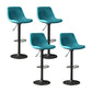 Home Footrest Adjustable Height Stool Contemporary Leather Barstool Black 4 Piece Set Clearhalo 'Bar Furniture' 'Bar Stools' 'bar_stools' 'furn' 'furn_bar_stools' 'Furniture' 'Kitchen & Dining Furniture' 5883244
