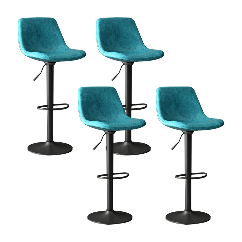 Home Footrest Adjustable Height Stool Contemporary Leather Barstool Black 4 Piece Set Clearhalo 'Bar Furniture' 'Bar Stools' 'bar_stools' 'furn' 'furn_bar_stools' 'Furniture' 'Kitchen & Dining Furniture' 5883244