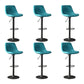 Home Footrest Adjustable Height Stool Contemporary Leather Barstool Black 6 Piece Set Clearhalo 'Bar Furniture' 'Bar Stools' 'bar_stools' 'furn' 'furn_bar_stools' 'Furniture' 'Kitchen & Dining Furniture' 5883246
