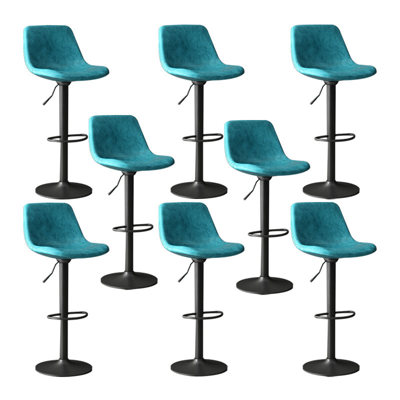 Home Footrest Adjustable Height Stool Contemporary Leather Barstool Black 8 Piece Set Clearhalo 'Bar Furniture' 'Bar Stools' 'bar_stools' 'furn' 'furn_bar_stools' 'Furniture' 'Kitchen & Dining Furniture' 5883248