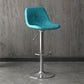 Home Footrest Adjustable Height Stool Contemporary Leather Barstool Blue Silver 1 Piece Clearhalo 'Bar Furniture' 'Bar Stools' 'bar_stools' 'furn' 'furn_bar_stools' 'Furniture' 'Kitchen & Dining Furniture' 5883250